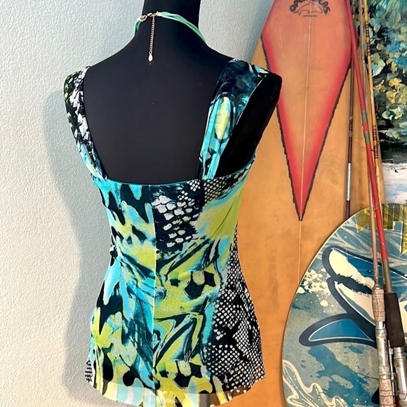 Elana Kattan,WOW!Incredible Wide Ruched Chiffon Vibrant Cami,Made in USA,Stretch - Picture 10 of 13